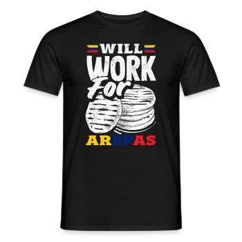 Arepas Kolumbianisch Venezoela Essen - Männer T-Shirt - Schwarz - Vorne - AI Model Male 178 light (178cm)