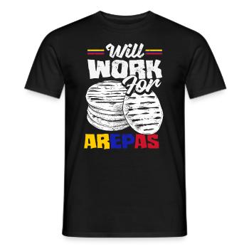 Arepas Kolumbianisch Venezoela Essen - Männer T-Shirt - Schwarz - Vorne - AI Model Male 178 light (178cm)