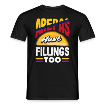 Arepas Colombien Venezuela Nourriture - T-shirt homme - noir - Devant - AI Model Male 178 light (178cm)