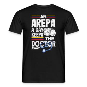 Arepas Colombien Venezuela Nourriture - T-shirt homme - noir - Devant - AI Model Male 178 light (178cm)