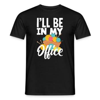 Drôle de tricot à l’aiguille à tricoter cadeau - T-shirt homme - noir - Devant - AI Model Male 178 light (178cm)