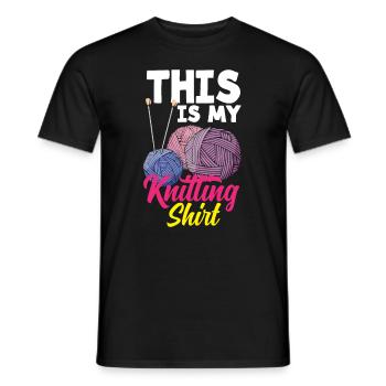 Lustiges Stricken Stricknadel Geschenk - Männer T-Shirt - Schwarz - Vorne - AI Model Male 178 light (178cm)