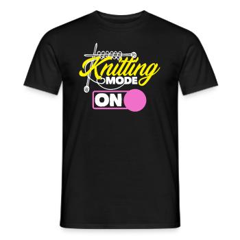 Lustiges Stricken Stricknadel Geschenk - Männer T-Shirt - Schwarz - Vorne - AI Model Male 178 light (178cm)