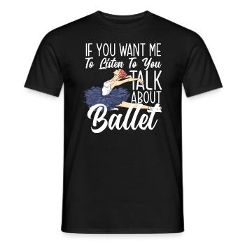 Süßes Ballerina Ballettänzerin Geschenk - Männer T-Shirt - Schwarz - Vorne - AI Model Male 178 light (178cm)