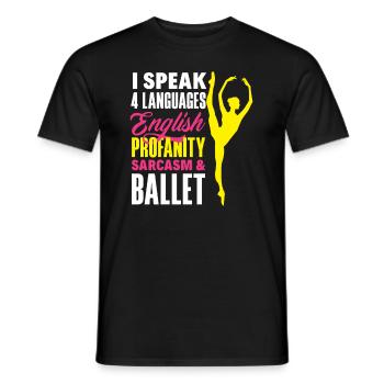 Süßes Ballerina Ballettänzerin Geschenk - Männer T-Shirt - Schwarz - Vorne - AI Model Male 178 light (178cm)