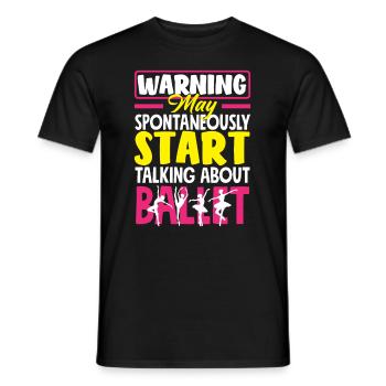 Süßes Ballerina Ballettänzerin Geschenk - Männer T-Shirt - Schwarz - Vorne - AI Model Male 178 light (178cm)