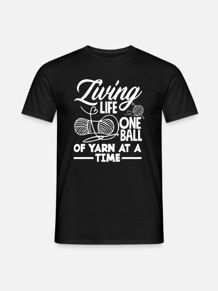Funny Knitting Knitting Needle Gift - Men's T-Shirt - black