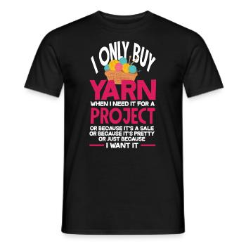 Funny Knitting Knitting Needle Gift - Men's T-Shirt - black - Front - AI Model Male 178 light (178cm)