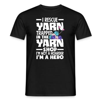 Lustiges Stricken Stricknadel Geschenk - Männer T-Shirt - Schwarz - Vorne - AI Model Male 178 light (178cm)