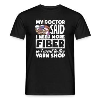 Funny Knitting Knitting Needle Gift - Men's T-Shirt - black - Front - AI Model Male 178 light (178cm)