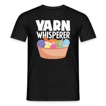 Lustiges Stricken Stricknadel Geschenk - Männer T-Shirt - Schwarz - Vorne - AI Model Male 178 light (178cm)