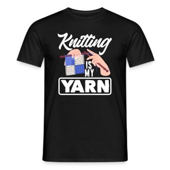 Lustiges Stricken Stricknadel Geschenk - Männer T-Shirt - Schwarz - Vorne - AI Model Male 178 light (178cm)
