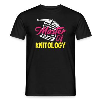Funny Knitting Knitting Needle Gift - Men's T-Shirt - black - Front - AI Model Male 178 light (178cm)