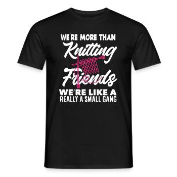 Funny Knitting Knitting Needle Gift - Men's T-Shirt - black - Front - AI Model Male 178 light (178cm)