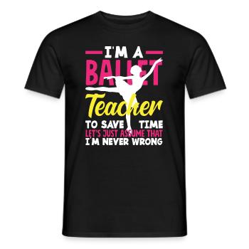 Süßes Ballerina Ballettänzerin Geschenk - Männer T-Shirt - Schwarz - Vorne - AI Model Male 178 light (178cm)