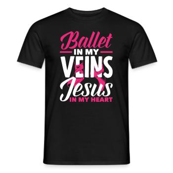 Süßes Ballerina Ballettänzerin Geschenk - Männer T-Shirt - Schwarz - Vorne - AI Model Male 178 light (178cm)