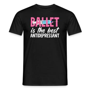 Süßes Ballerina Ballettänzerin Geschenk - Männer T-Shirt - Schwarz - Vorne - AI Model Male 178 light (178cm)