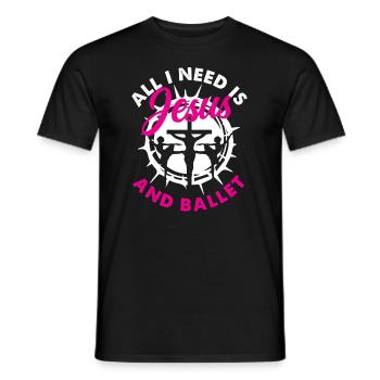 Süßes Ballerina Ballettänzerin Geschenk - Männer T-Shirt - Schwarz - Vorne - AI Model Male 178 light (178cm)