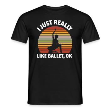 Süßes Ballerina Ballettänzerin Geschenk - Männer T-Shirt - Schwarz - Vorne - AI Model Male 178 light (178cm)