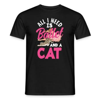 Süßes Ballerina Ballettänzerin Geschenk - Männer T-Shirt - Schwarz - Vorne - AI Model Male 178 light (178cm)