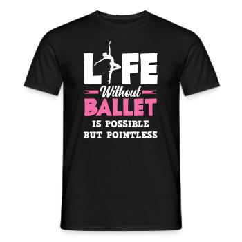 Süßes Ballerina Ballettänzerin Geschenk - Männer T-Shirt - Schwarz - Vorne - AI Model Male 178 light (178cm)