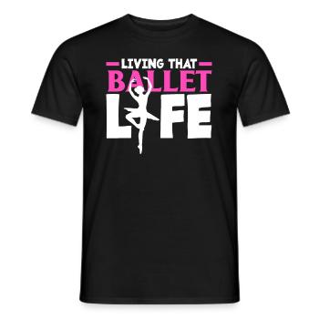 Süßes Ballerina Ballettänzerin Geschenk - Männer T-Shirt - Schwarz - Vorne - AI Model Male 178 light (178cm)