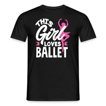 Süßes Ballerina Ballettänzerin Geschenk - Männer T-Shirt - Schwarz - Vorne - AI Model Male 178 light (178cm)