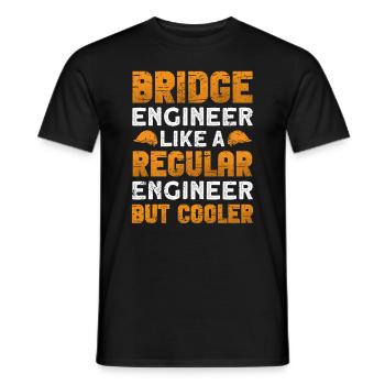 Bridge Construction and Bridge Engineer - Men's T-Shirt - black - Front - AI Model Male 178 light (178cm)