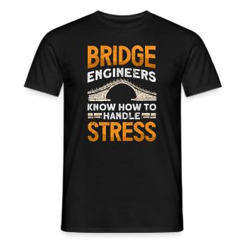 Bridge Construction and Bridge Engineer - Men's T-Shirt - black - Front - AI Model Male 178 light (178cm)