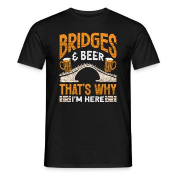 Bridge Construction and Bridge Engineer - Men's T-Shirt - black - Front - AI Model Male 178 light (178cm)