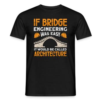 Bridge Construction and Bridge Engineer - Men's T-Shirt - black - Front - AI Model Male 178 light (178cm)