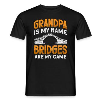 Bridge Construction and Bridge Engineer - Men's T-Shirt - black - Front - AI Model Male 178 light (178cm)