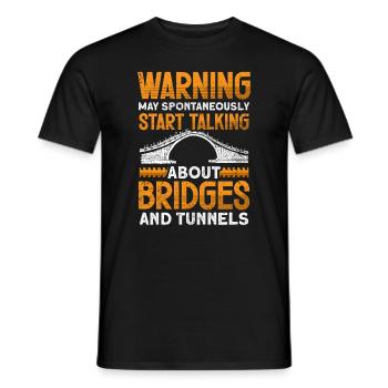 Bridge Construction and Bridge Engineer - Men's T-Shirt - black - Front - AI Model Male 178 light (178cm)