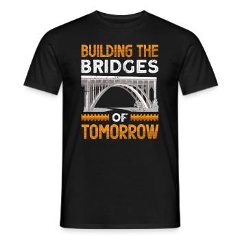 Bridge Construction and Bridge Engineer - Men's T-Shirt - black - Front - AI Model Male 178 light (178cm)