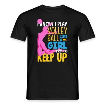 Lustiges Volleyball Geschenk - Männer T-Shirt - Schwarz - Vorne - AI Model Male 178 light (178cm)