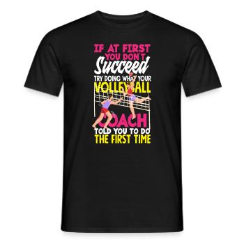 Lustiges Volleyball Geschenk - Männer T-Shirt - Schwarz - Vorne - AI Model Male 178 light (178cm)