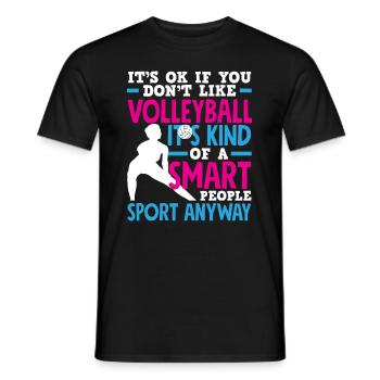 Lustiges Volleyball Geschenk - Männer T-Shirt - Schwarz - Vorne - AI Model Male 178 light (178cm)