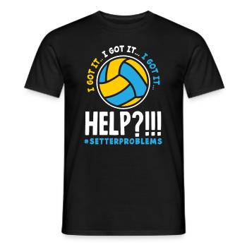 Lustiges Volleyball Geschenk - Männer T-Shirt - Schwarz - Vorne - AI Model Male 178 light (178cm)