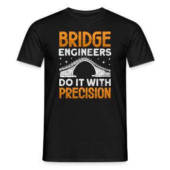 Bridge Construction and Bridge Engineer - Men's T-Shirt - black - Front - AI Model Male 178 light (178cm)
