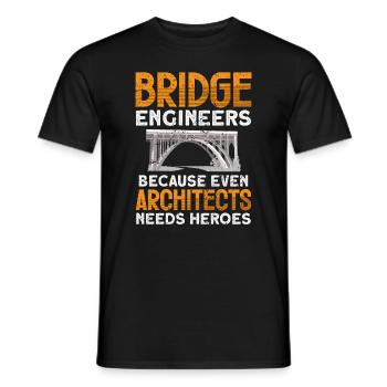 Bridge Construction and Bridge Engineer - Men's T-Shirt - black - Front - AI Model Male 178 light (178cm)