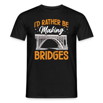Bridge Construction and Bridge Engineer - Men's T-Shirt - black - Front - AI Model Male 178 light (178cm)