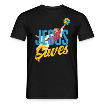 Lustiges Volleyball Geschenk - Männer T-Shirt - Schwarz - Vorne - AI Model Male 178 light (178cm)