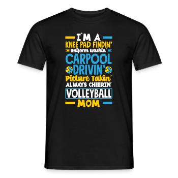 Lustiges Volleyball Geschenk - Männer T-Shirt - Schwarz - Vorne - AI Model Male 178 light (178cm)