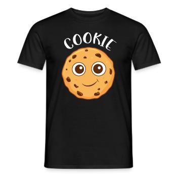 Cute Chocolate Chip Cookie - Men's T-Shirt - black - Front - AI Model Male 178 light (178cm)