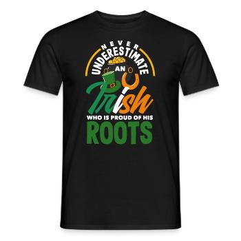 Funny Irishman Ireland Gift - Men's T-Shirt - black - Front - AI Model Male 178 light (178cm)