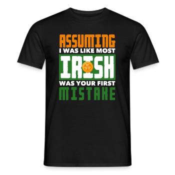 Funny Irishman Ireland Gift - Men's T-Shirt - black - Front - AI Model Male 178 light (178cm)