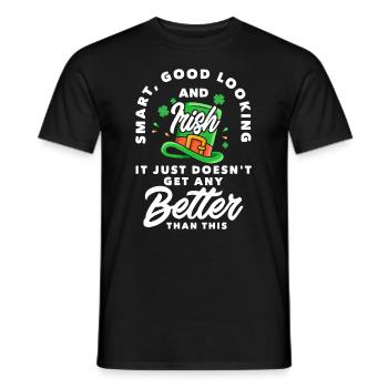 Funny Irishman Ireland Gift - Men's T-Shirt - black - Front - AI Model Male 178 light (178cm)
