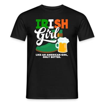 Funny Irishman Ireland Gift - Men's T-Shirt - black - Front - AI Model Male 178 light (178cm)