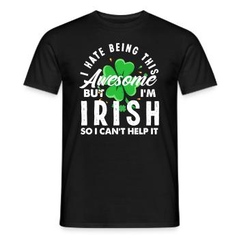 Funny Irishman Ireland Gift - Men's T-Shirt - black - Front - AI Model Male 178 light (178cm)