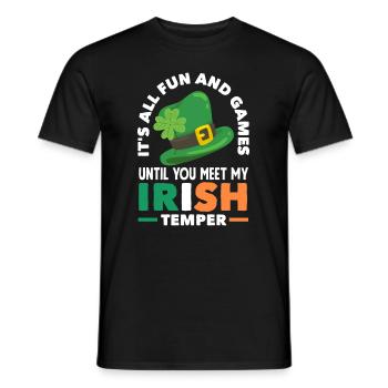 Funny Irish Ireland Gift - Men's T-Shirt - black - Front - AI Model Male 178 light (178cm)